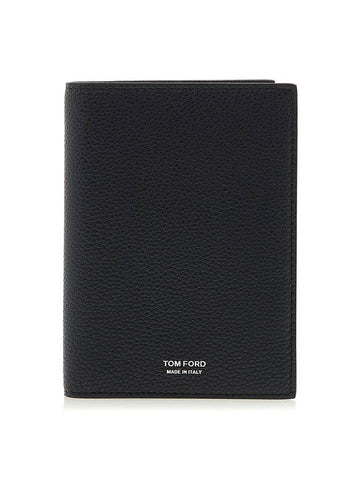 Men's T Line Leather Card Wallet Midnight Blue - TOM FORD - BALAAN 1