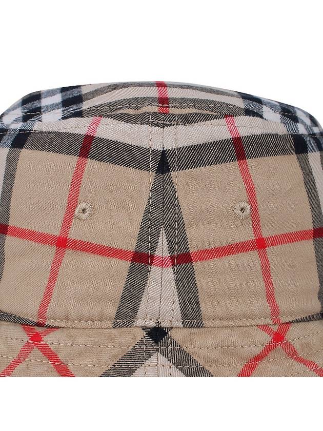 Check Cotton Bucket Hat Beige - BURBERRY - BALAAN 7