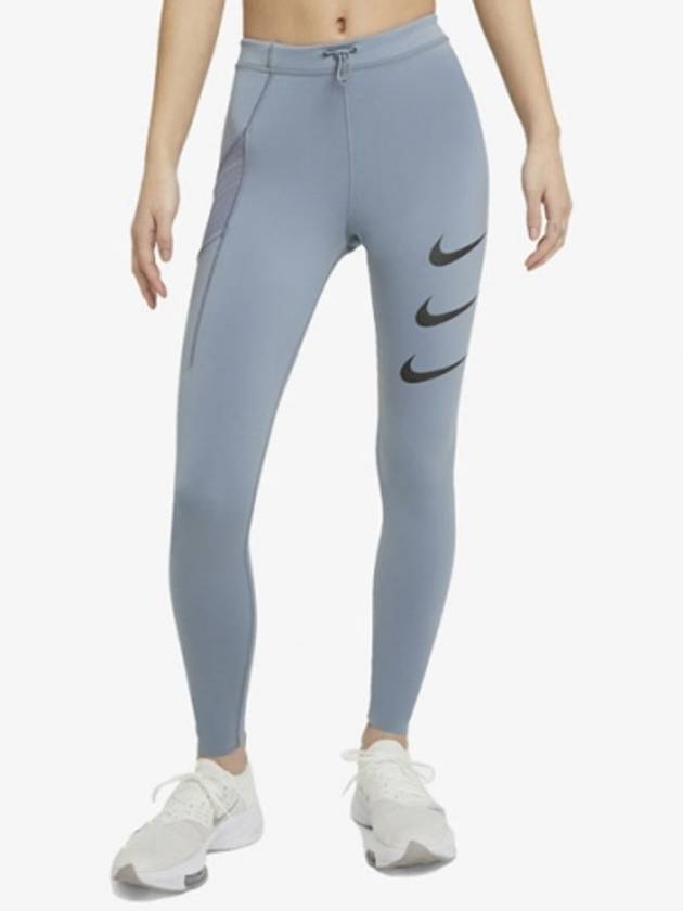 01DA1271493Women'sEpic Run Division Overswoosh Leggings TightsBlue Ocean - NIKE - BALAAN 1