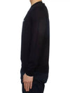 Superfine Crew neck Wool Knitted Sweater Black - PRADA - BALAAN 8