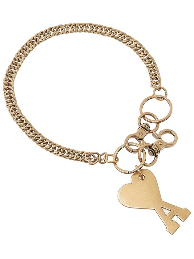 Heart Logo Metal Key Holder Gold - AMI - BALAAN 3