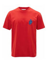 Anchor Patch Cotton Short Sleeve T-Shirt Red - JW ANDERSON - BALAAN 3