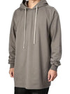 Classic Long Line Cotton Hoodie Dust Grey - RICK OWENS - BALAAN 2