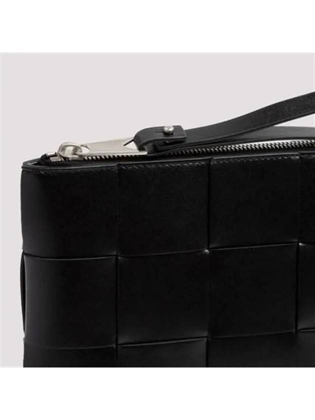 Intrecciato Weaving Strap Clutch Bag Black - BOTTEGA VENETA - BALAAN 5