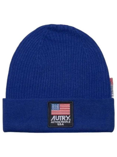 logo patch beanie blue - AUTRY - BALAAN 1