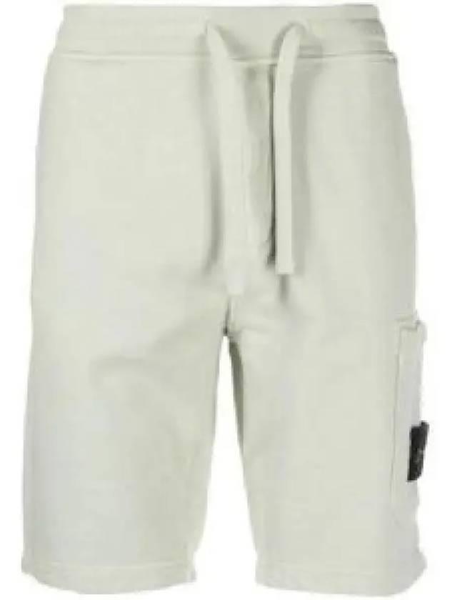 Cotton Fleece Cargo Bermuda Shorts Pistacchio - STONE ISLAND - BALAAN 2