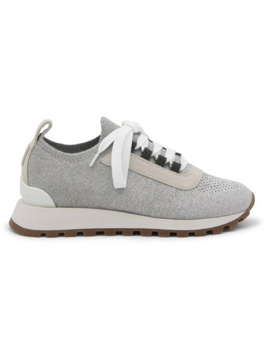 Women's Monilli Knit Low Top Sneakers Grey - BRUNELLO CUCINELLI - BALAAN 2