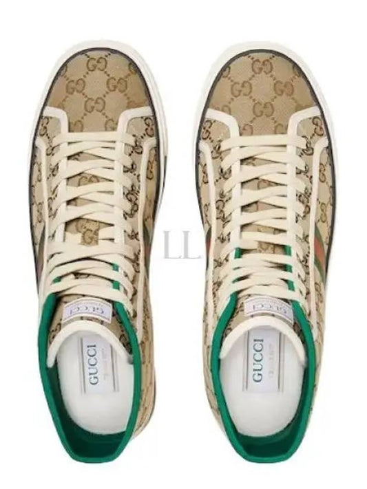 Tennis 1977 GG Canvas High-Top Sneakers Beige - GUCCI - BALAAN 2