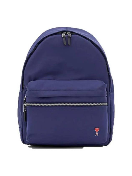 Heart Logo Backpack Navy - AMI - BALAAN 2