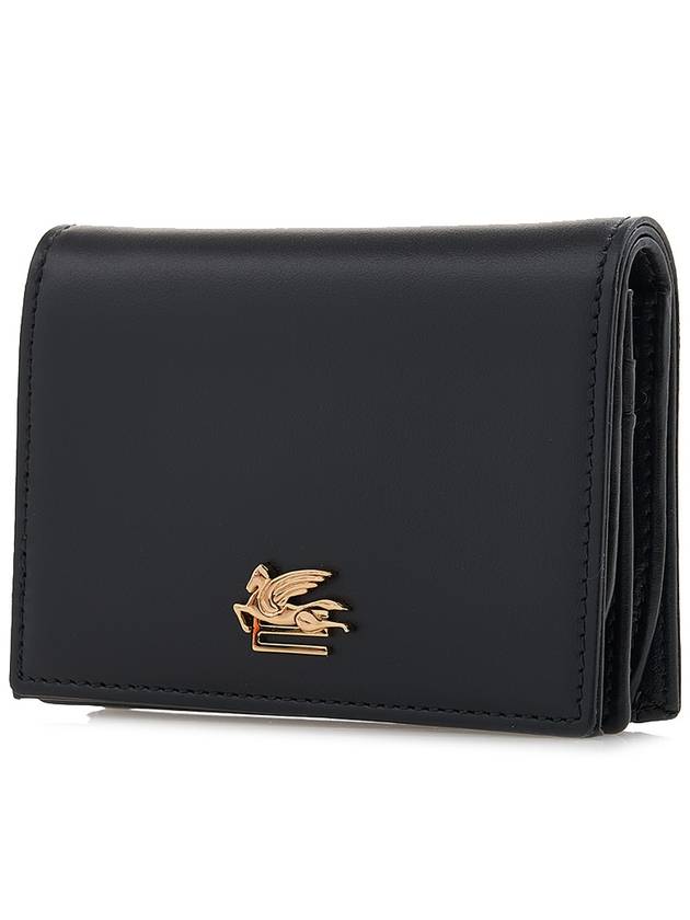 Women's Pegasus Logo Half Wallet Black - ETRO - BALAAN 3