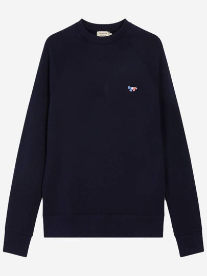 Tricolor Fox Patch Sweatshirt Dark Navy - MAISON KITSUNE - BALAAN 2