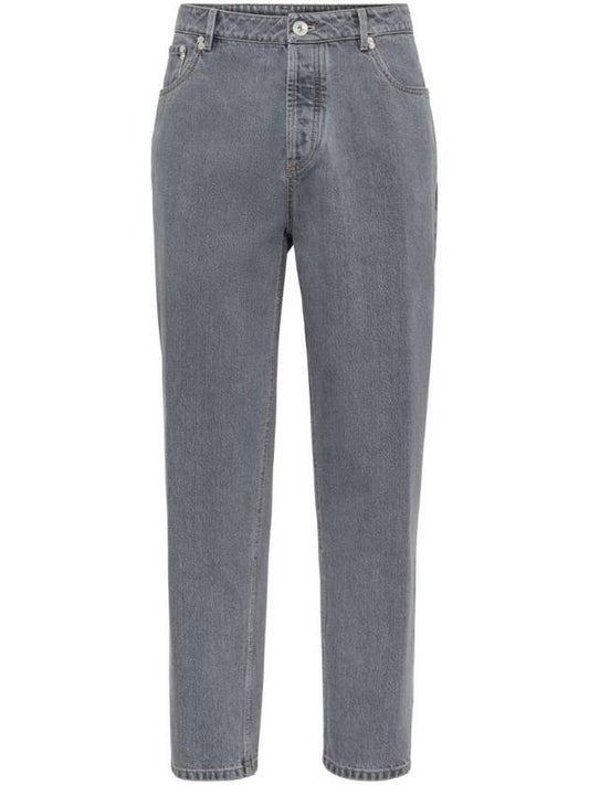 Grayscale Straight Jeans M242PR2200C8382 - BRUNELLO CUCINELLI - BALAAN 1