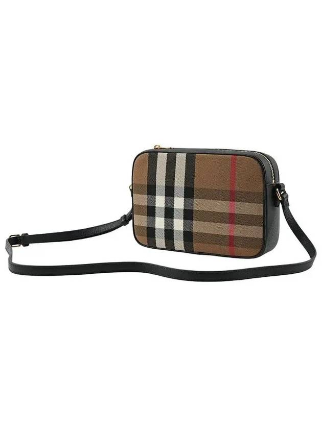 Checked Leather Camera Cross Bag Brown - BURBERRY - BALAAN 5