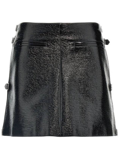 Multi sangle vinyl H line skirt black - COURREGES - BALAAN 1