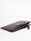 Saffiano Leather Card Wallet Black Silver - PRADA - BALAAN 5