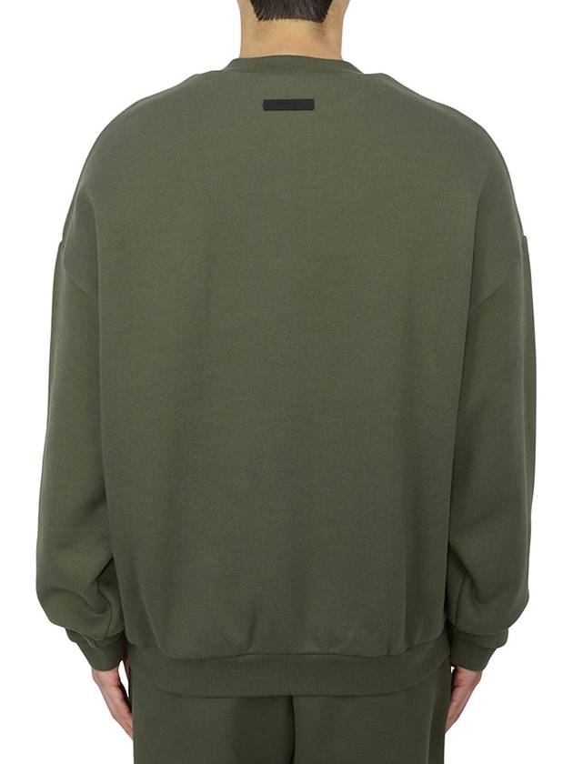 Essentials Fleece Crew Neck Sweatshirt Military - FEAR OF GOD - BALAAN 4