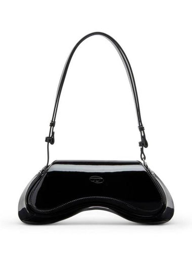 Glossy PU Play Cross Bag Black - DIESEL - BALAAN 1