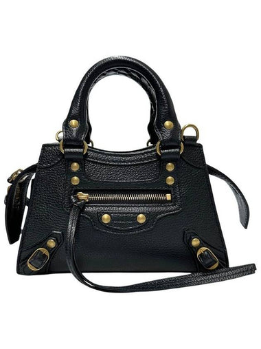 638527 Black Leather Neo Classic City Nano Tote Bag Strap - BALENCIAGA - BALAAN 1