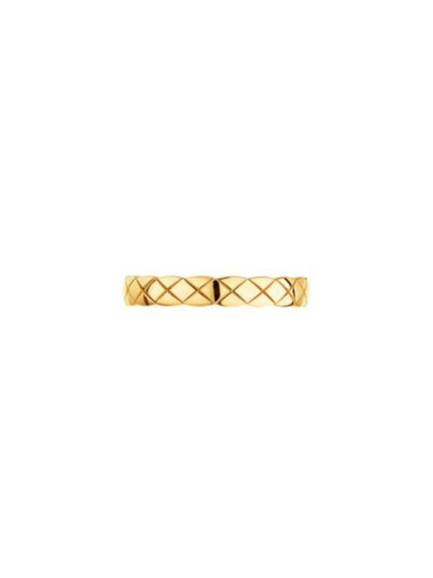 Coco Crush Quilted Motif Mini 18K Ring Gold - CHANEL - BALAAN 5