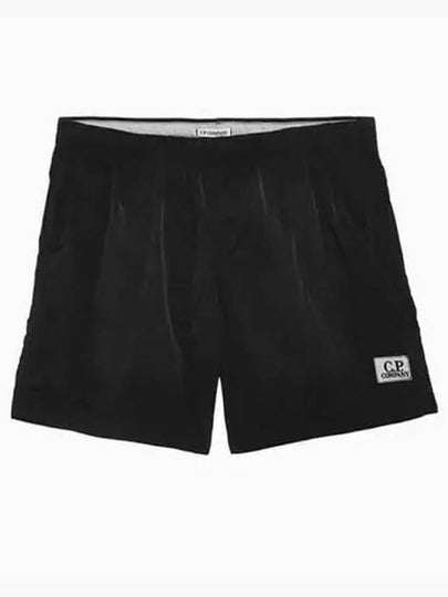 Men's Chrome Logo Patch Swim Shorts Black - CP COMPANY - BALAAN 2