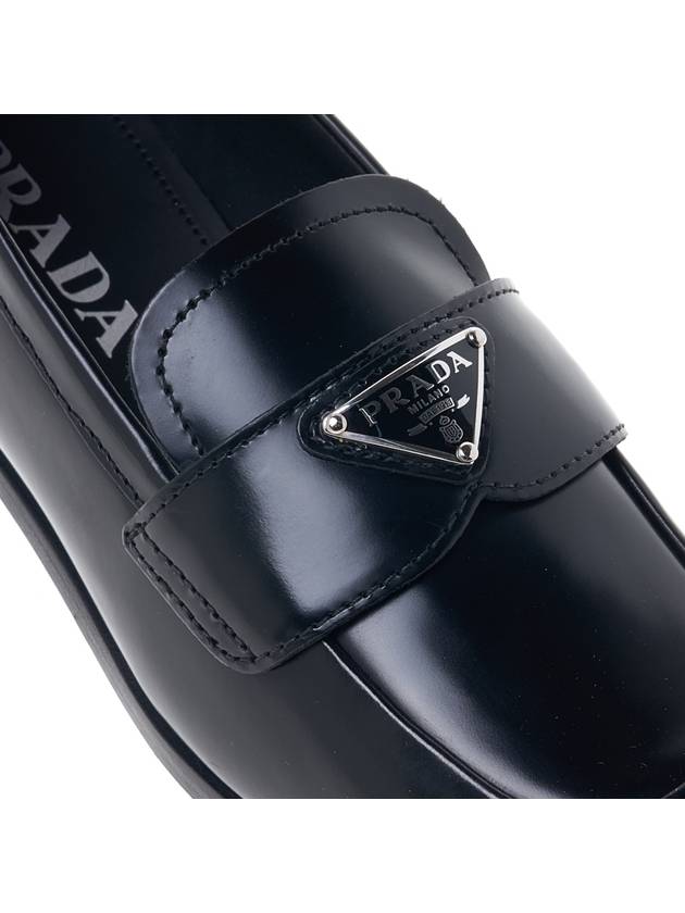 Brushed Leather Loafers Black - PRADA - BALAAN 9