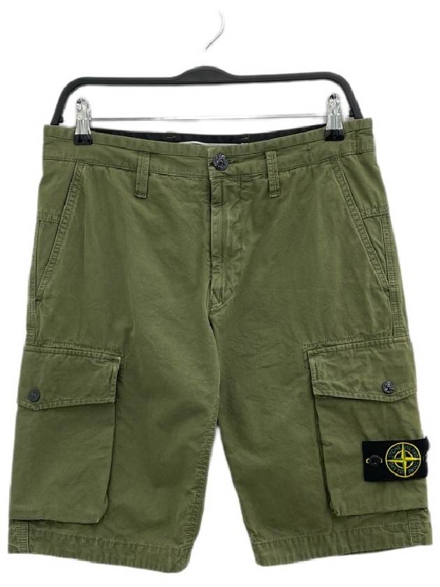 Waffen Cargo Shorts Green - STONE ISLAND - BALAAN.