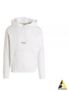 Men's Chest Small Logo Hoodie White - SAINT LAURENT - BALAAN 2