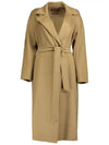 Women's Cles Virgin Wool Single Coat Camel - MAX MARA - BALAAN 3