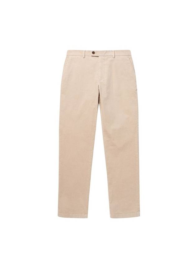 Men's Corduroy Tapered Straight Pants Ivory - SOLEW - BALAAN 1