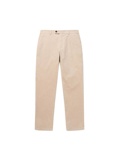 Men's Corduroy Tapered Straight Pants Ivory - SOLEW - BALAAN 2