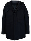 Men's Waffen Patch Ghost Piece Parka Navy - STONE ISLAND - BALAAN 3