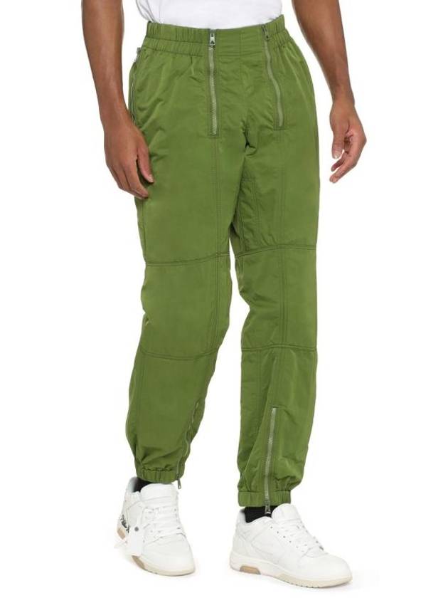 Zipper Detail Nylon Track Pants Green - BOTTEGA VENETA - BALAAN 4