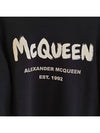 Men's Graffiti Logo Sweatshirt Black - ALEXANDER MCQUEEN - BALAAN 3