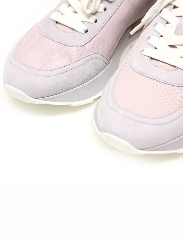 Pink Technical Canvas Suede Drive Women s Sneakers 36 5 - HERMES - BALAAN 3