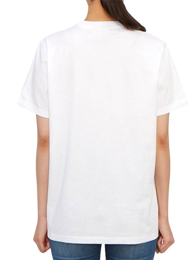 Heavy Jersey Relaxed Logo Short Sleeve T-Shirt White - GANNI - BALAAN 4