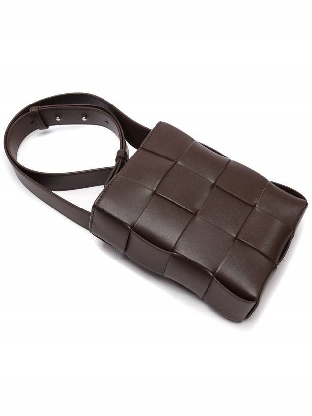 Cassette Intrecciato Mini Cross Bag Brown - BOTTEGA VENETA - BALAAN 6