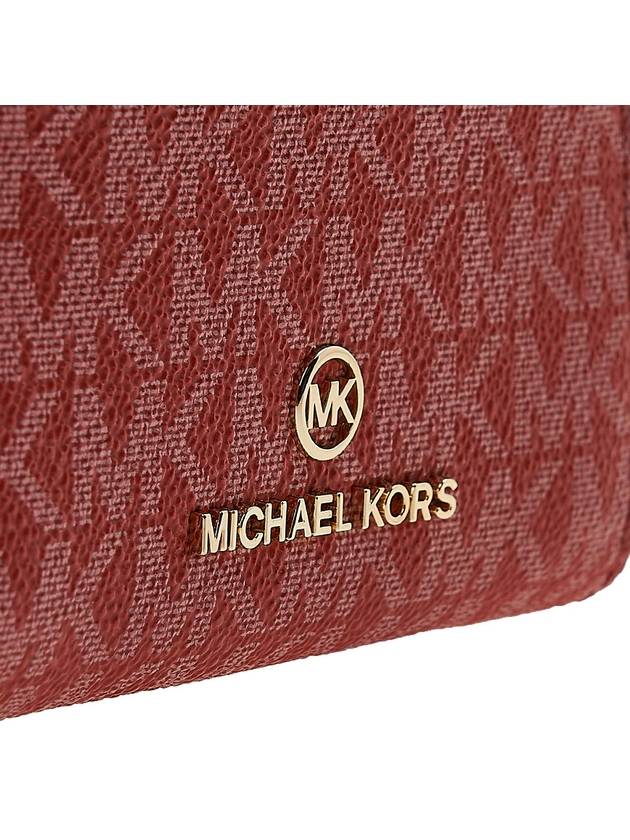 Jet Set Small Logo Card Wallet Red - MICHAEL KORS - BALAAN 7