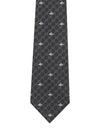 Interlocking GG Pattern Bee Print Tie Black - GUCCI - BALAAN 1