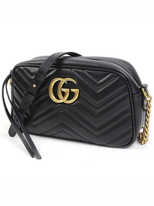 GG Marmont Matelasse Small Chain Shoulder Bag Black - GUCCI - BALAAN 2