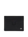 T Line Classic Logo Leather Card Wallet Black - TOM FORD - BALAAN 1