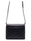 Loulou Toy Matelasse Shoulder Bag Black - SAINT LAURENT - BALAAN 5