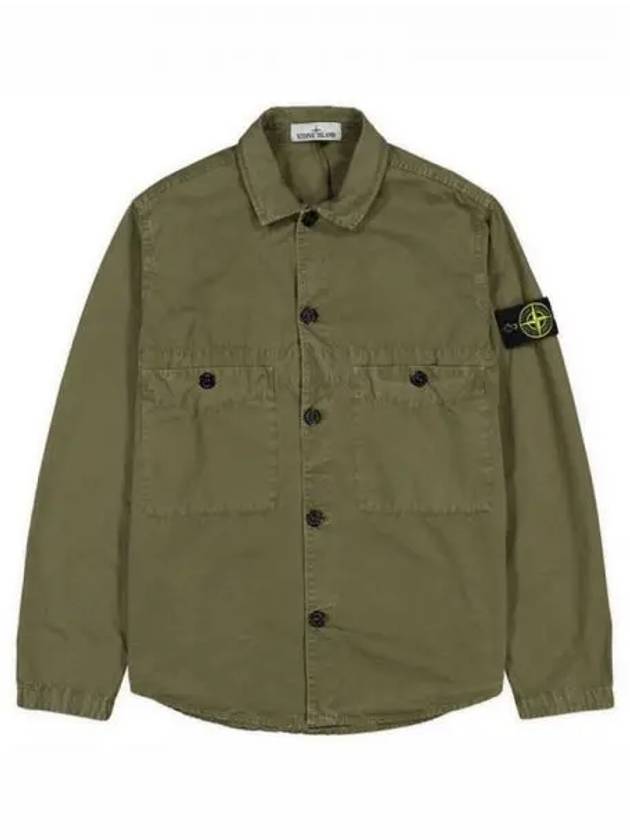 Men's Wappen Two Pocket Overfit Long Sleeve Shirt Khaki - STONE ISLAND - BALAAN 2