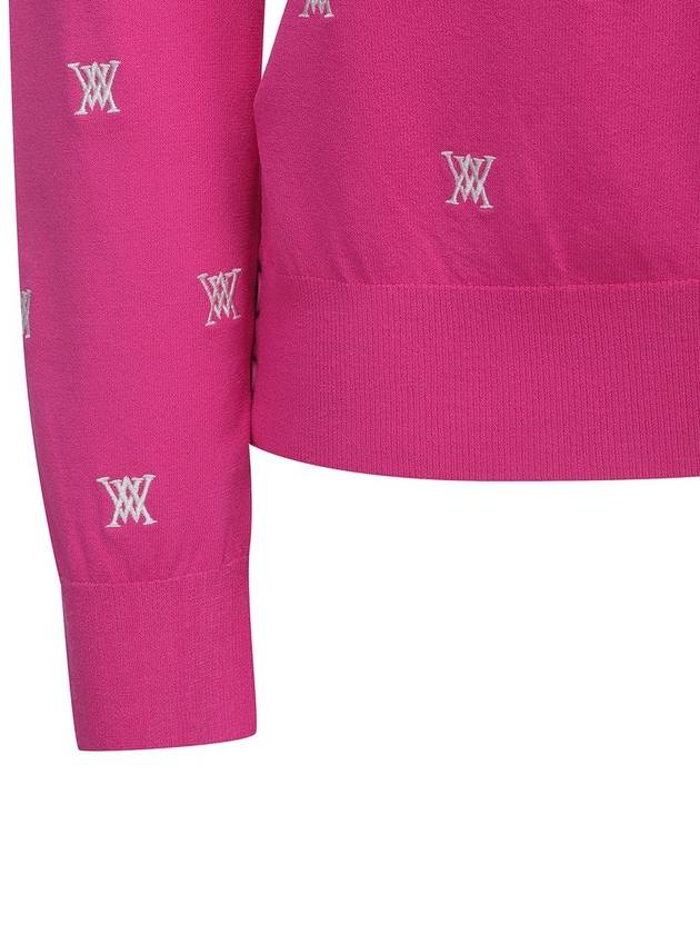 WOMEN MONOGRAM LOGO POINT PULLOVER SWEATERPI - ANEWGOLF - BALAAN 6