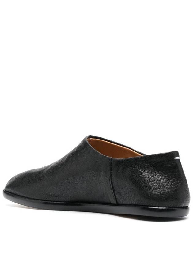 Tabi Babouche Leather Slippers Black - MAISON MARGIELA - BALAAN 4