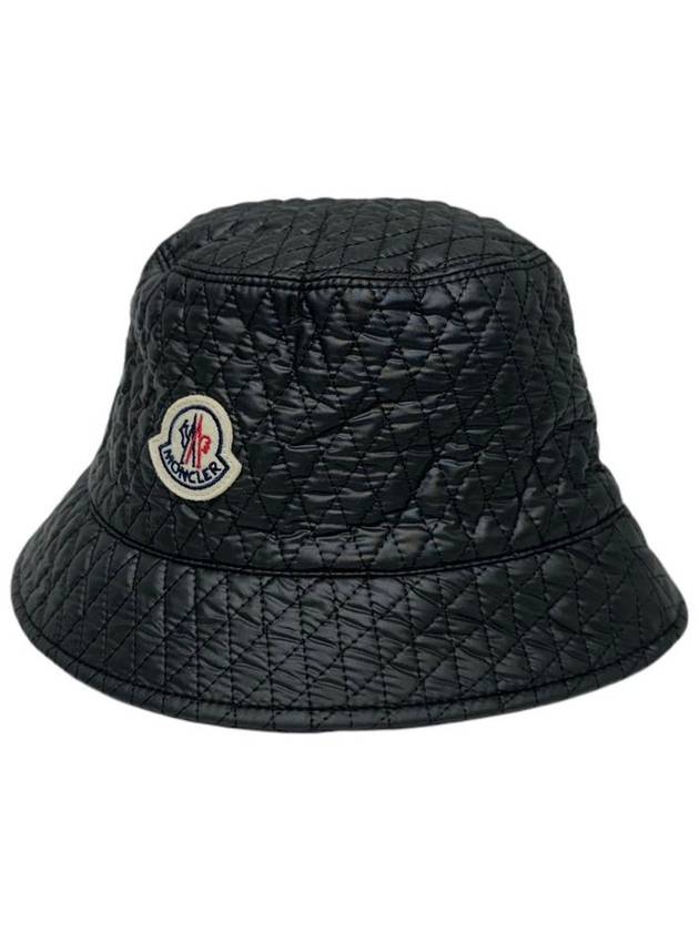 Quilted Nylon Bucket Hat Black - MONCLER - BALAAN 2