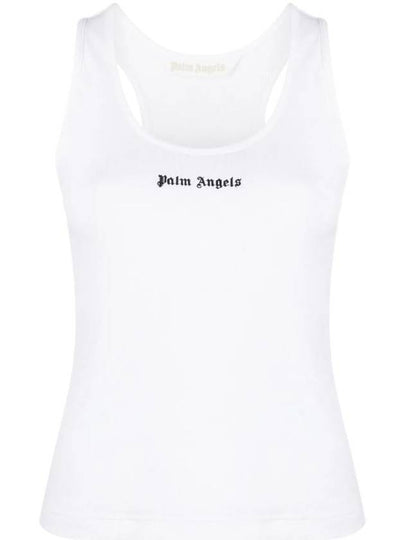 23 fw White Black Cotton Tank Top PWAC020F23FAB0010110 B0481013933 - PALM ANGELS - BALAAN 2