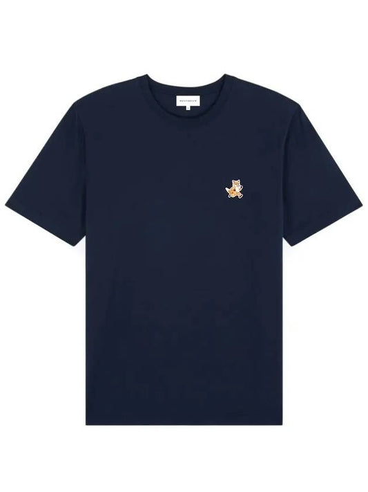 Speedy Fox Patch Comfort Short Sleeve T-Shirt Ink Blue - MAISON KITSUNE - BALAAN 2