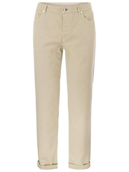 Straight Pants M277PD3210 C6233 BEIGE - BRUNELLO CUCINELLI - BALAAN 1