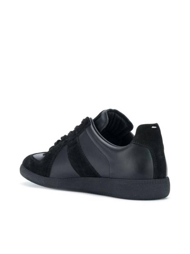 Men's Replica Leather Suede Low Top Sneakers Black - MAISON MARGIELA - BALAAN 4