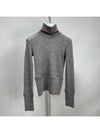 Women's Wool Rib Turtleneck Grey - THOM BROWNE - BALAAN 2